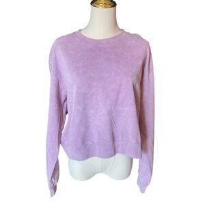 Bloom & Pop Purple Cropped Sweatshirt. NWT. Size Medium.